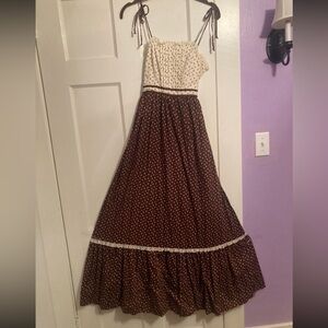 Rare Candi Jones California 70’s Maxi Prairie Dress